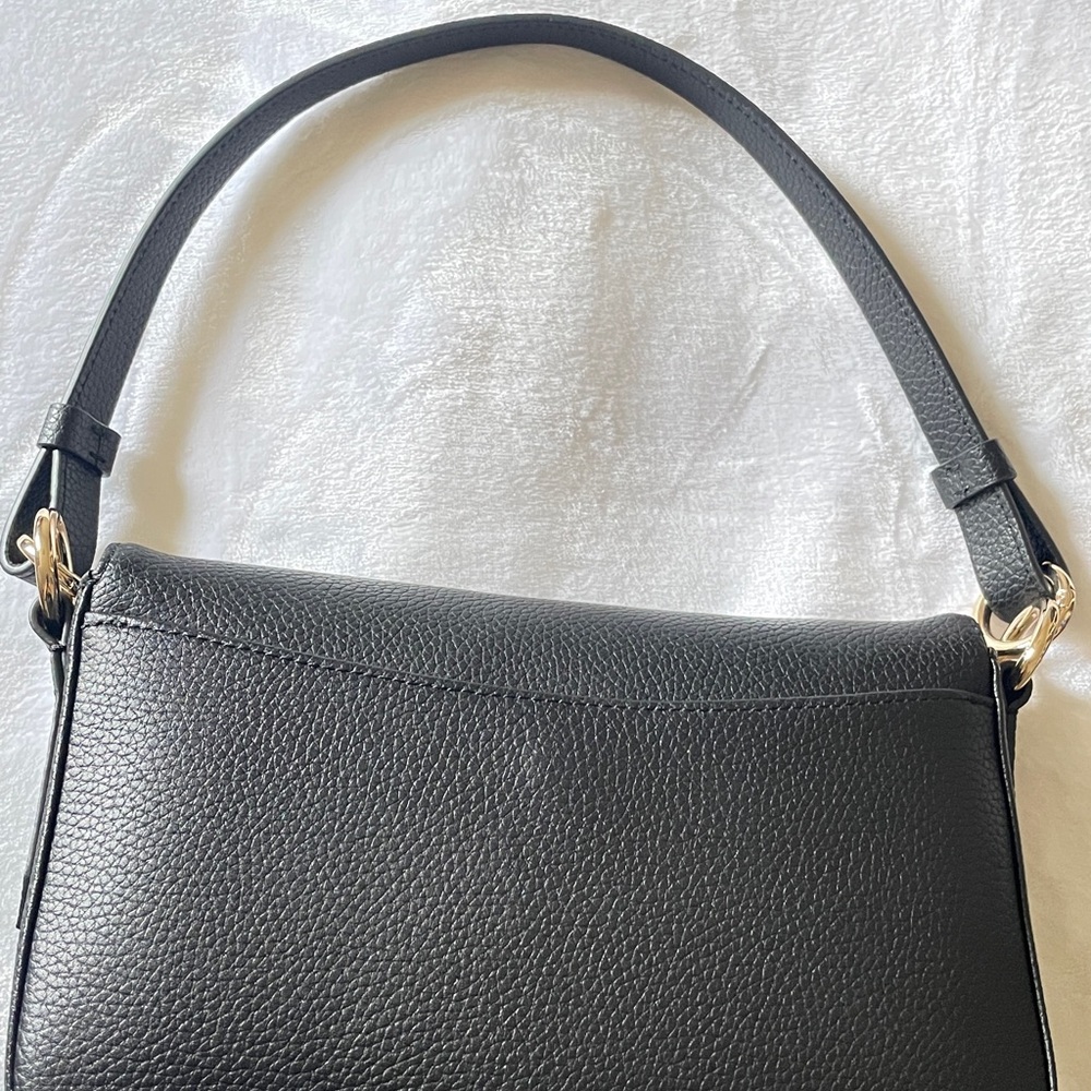 Black Leather Shoulder Bag - Picture 2 of 9